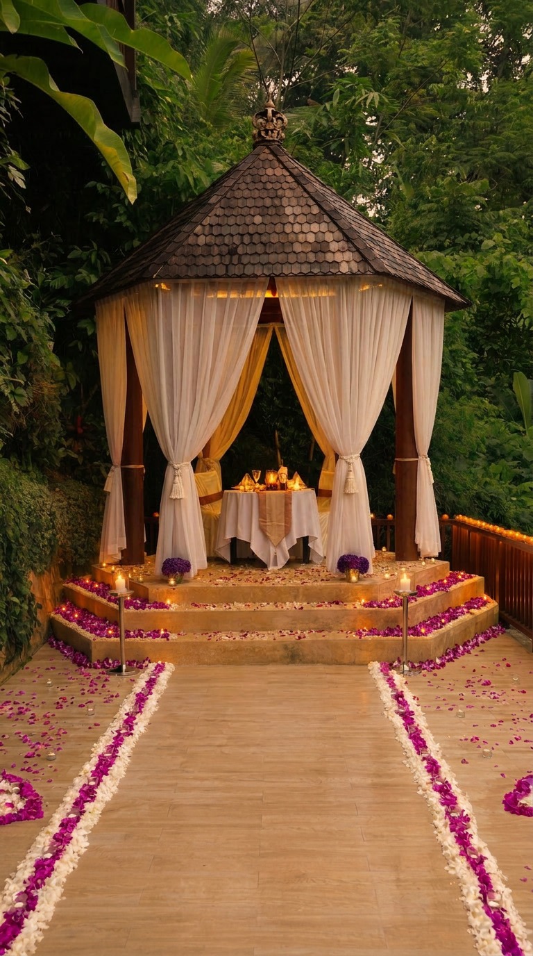 Candle Light Dinner by the Chapel at Nandini Jungle