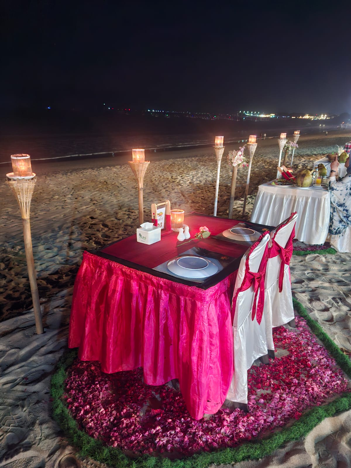 Jimbaran Romantic Indian Candle Light Dinner by Indian Talk's (Flower Decor)