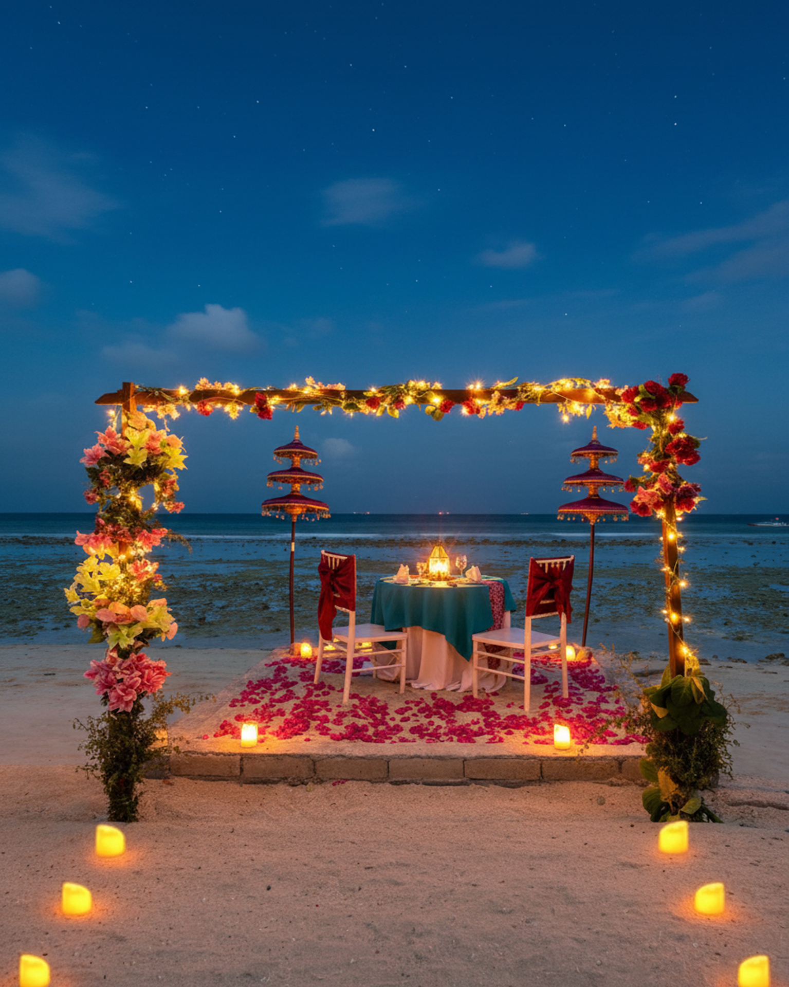 Jambuluwuk Oceano Gili Trawangan — Romantic Candle Dinner on the Beach