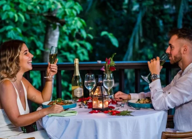 Adiwana Resort Jembawan — Romantic Candle Dinner on the Beach