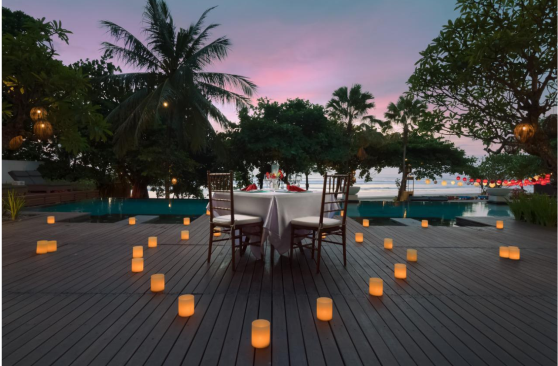 Indian Romantic Dinner at Poolside, Grand Seminyak (Couple Only)